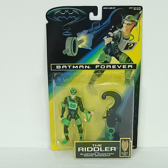 Batman Forever The Riddler Blasting Question Mark Bazooka KENNER 1995 Jim Carrey - Picture 1 of 4